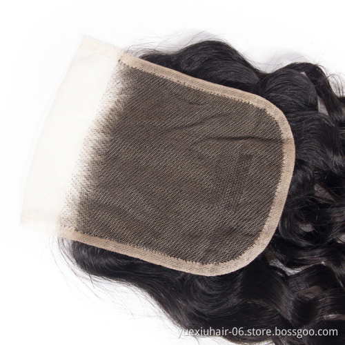 Cuticle Aligned Pre-plucked 4X4 5X5 Transparent Lace Closure 13X4 HD Thin Film Swiss Frontal Hair Bundles With Closure
